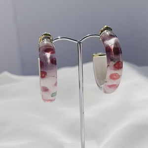 Cherry on Top Illusion Hoop Earrings