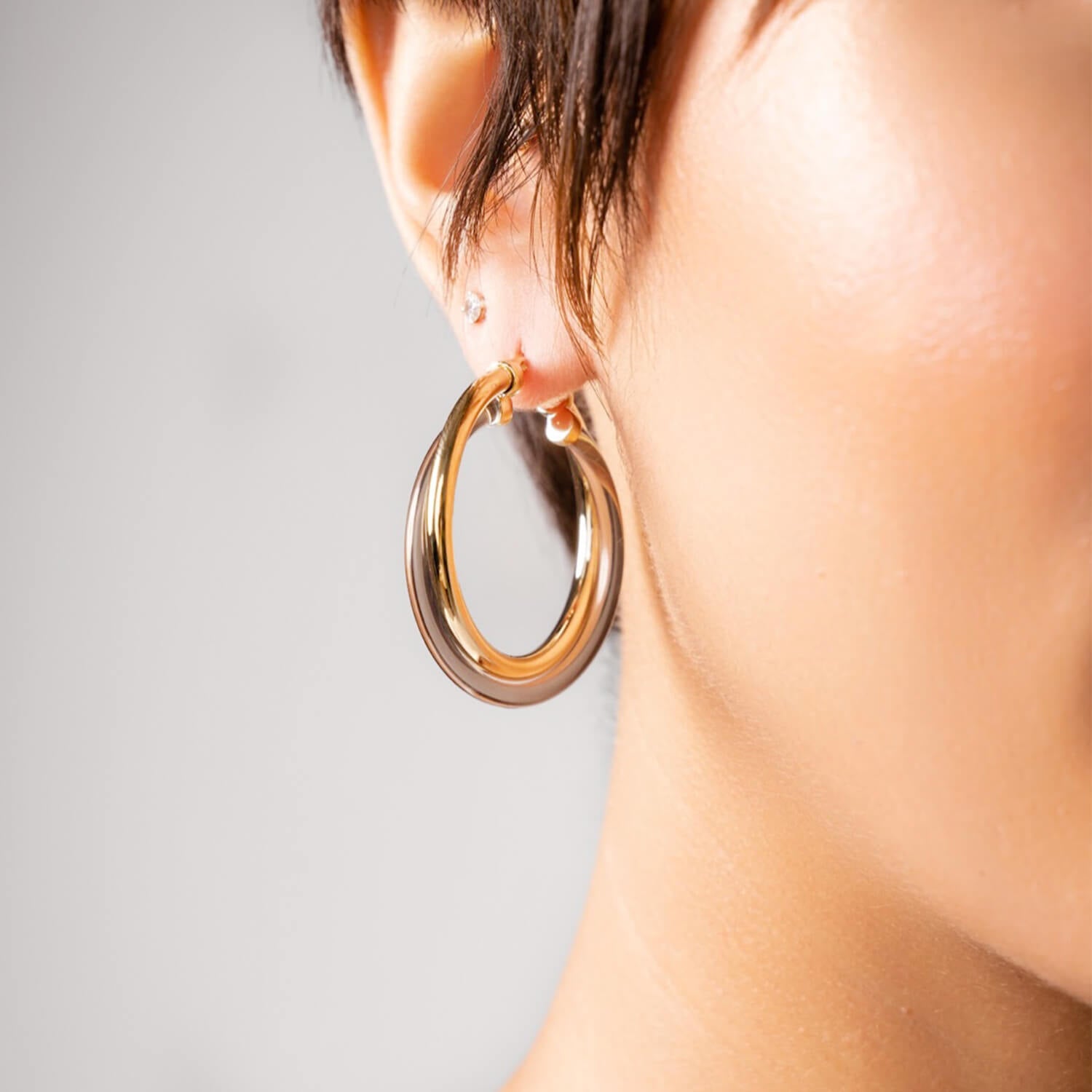Black Crossover Hoops