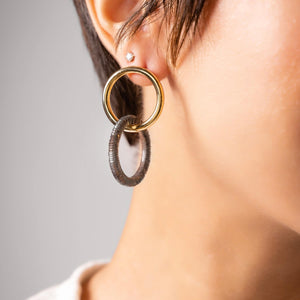  Black Double Drop Earrings