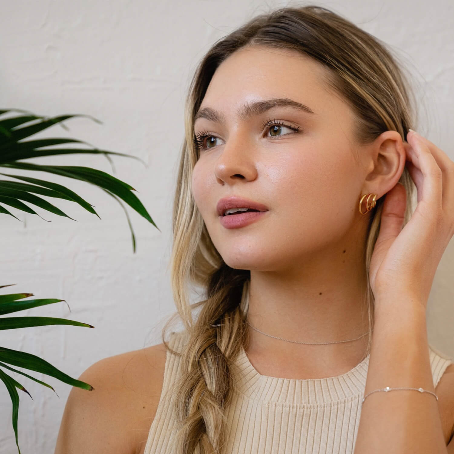 BLACK Enamel Hoop Earrings