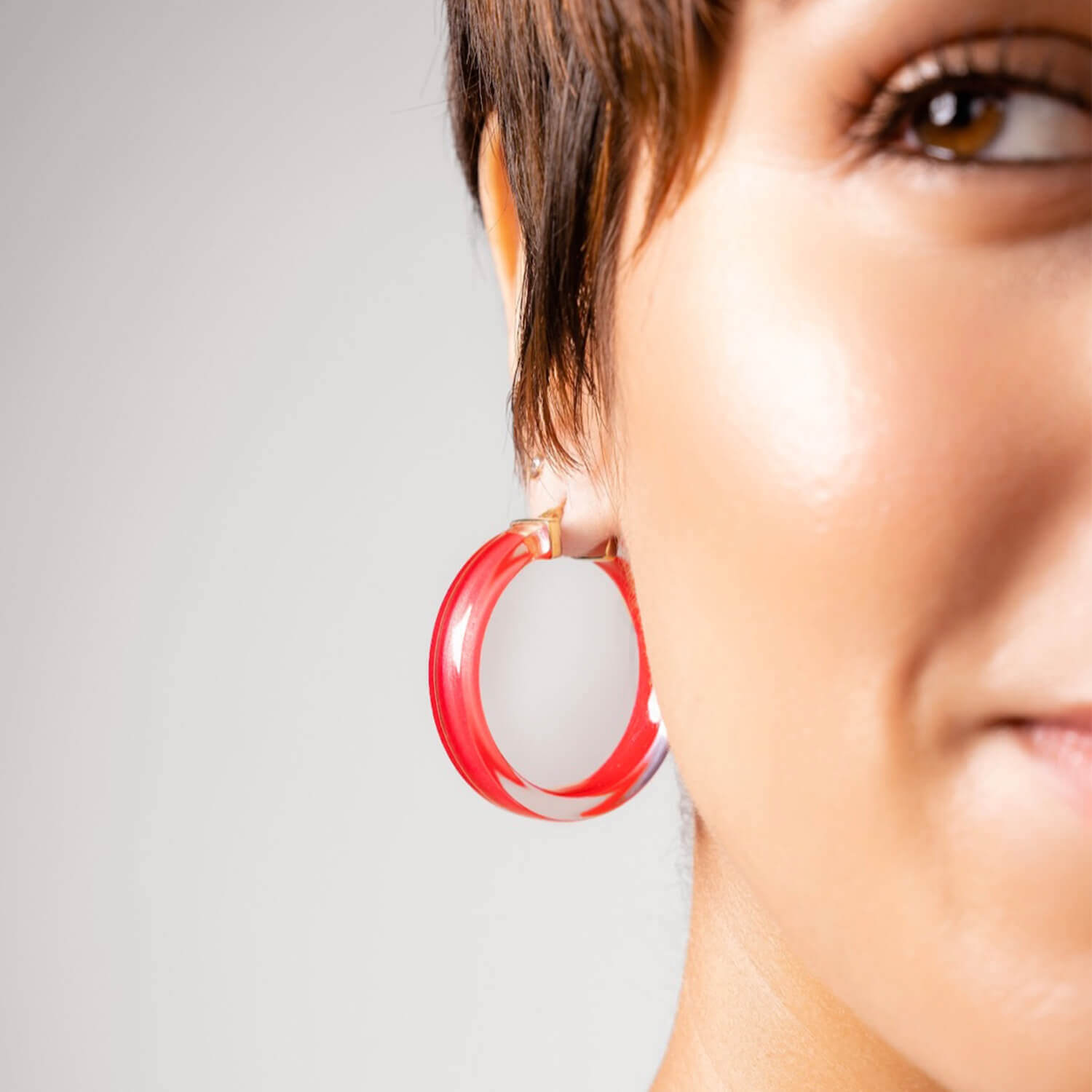 Red Illusion Hoops