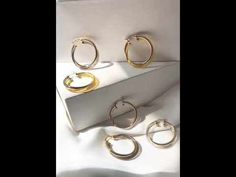 Crossover Lucite Hoop Earrings