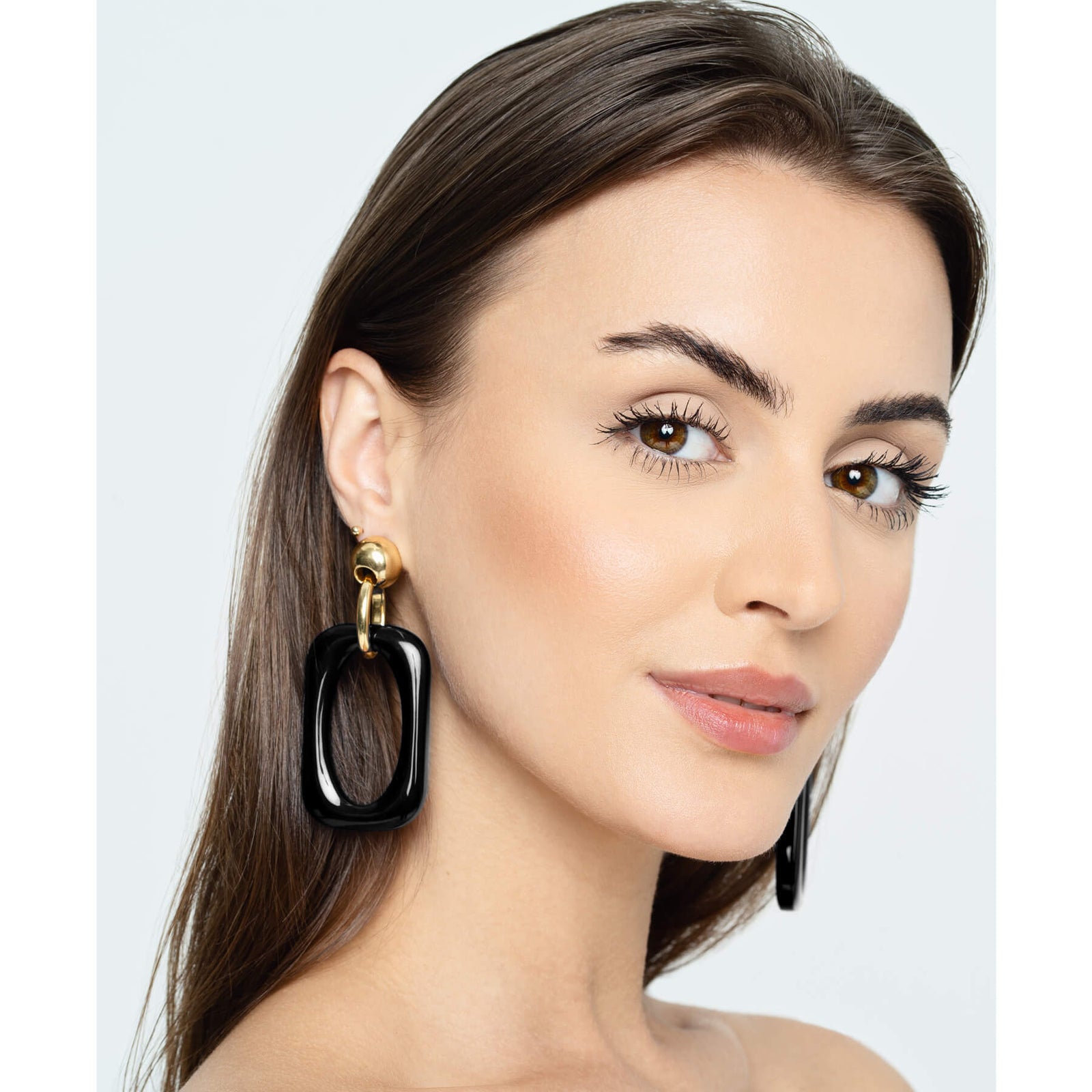 Oversized Rectangle Lucite Earrings